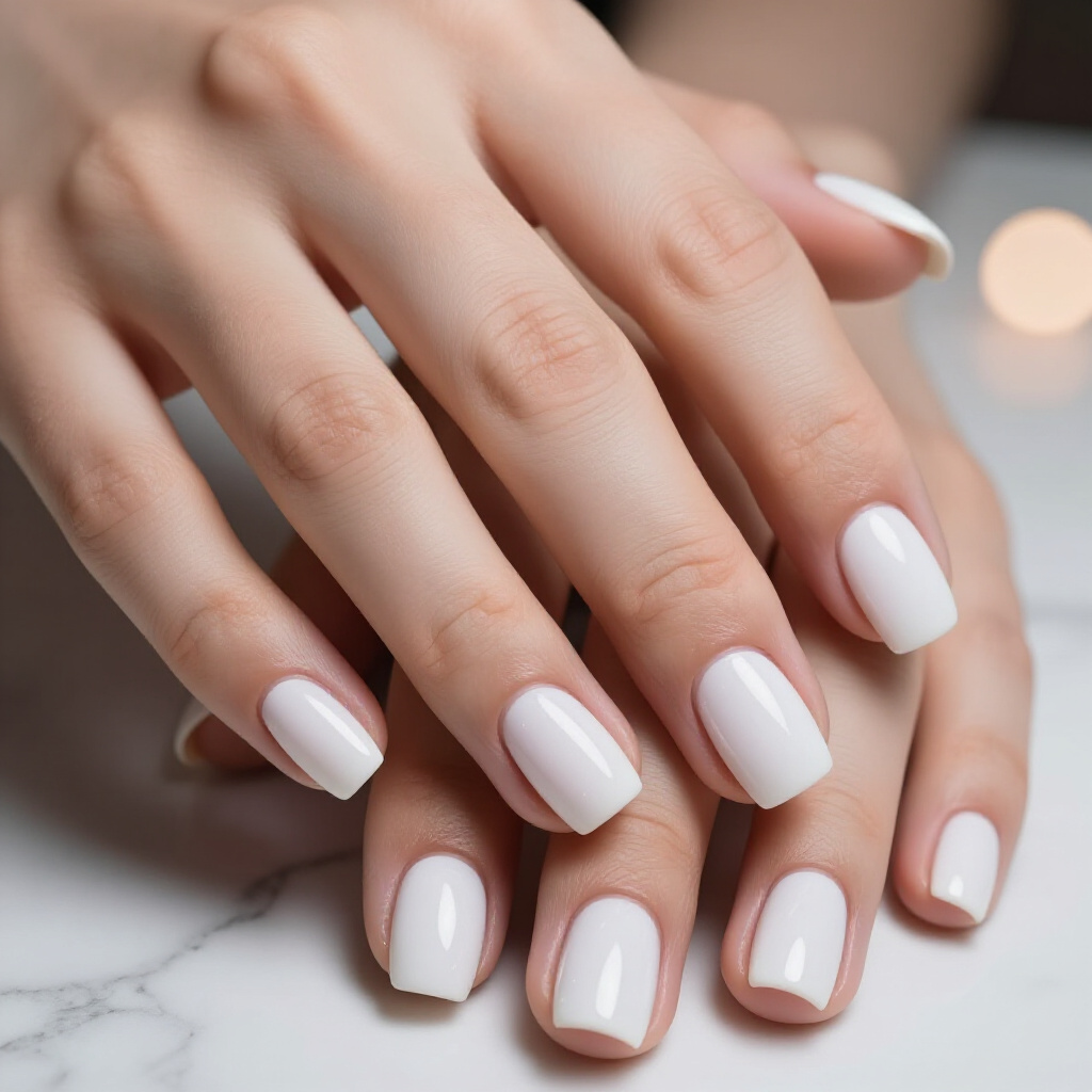 Pure White Short Cat Eye Nails with a Bold Magnetic Shift - white short cat eye nails Pure White Short Cat Eye Nails with a Bold Magnetic Shift - white short cat eye nails
