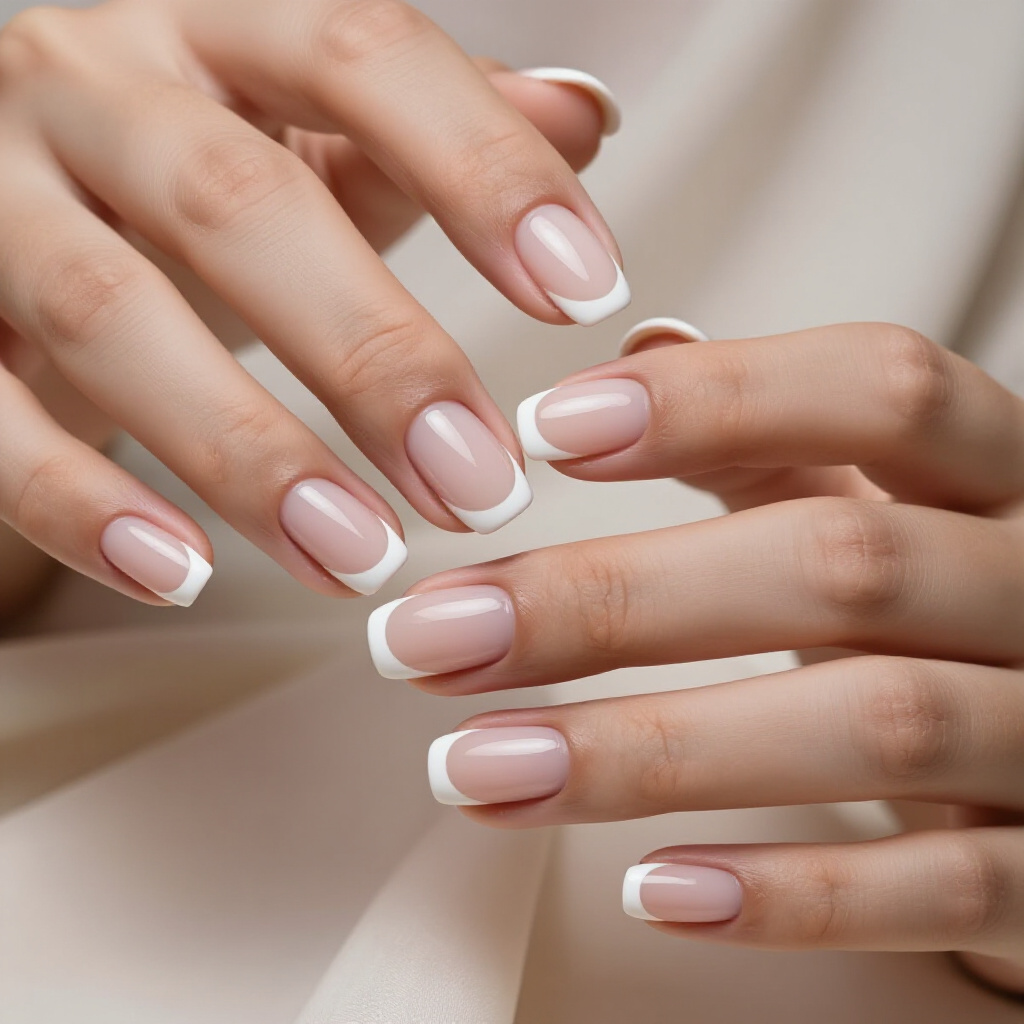 Almond Shaped Short Cat Eye Nails in Bright White - white short cat eye nails Almond Shaped Short Cat Eye Nails in Bright White - white short cat eye nails