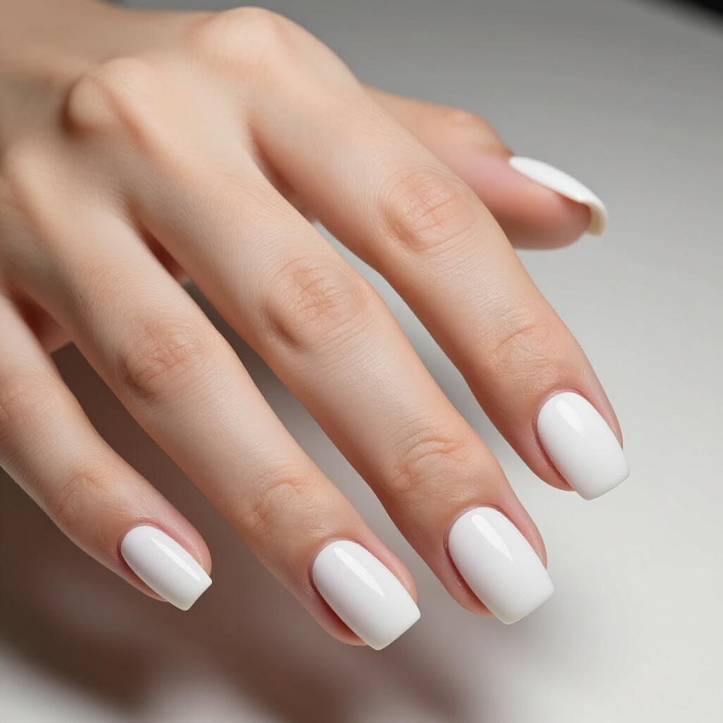 Short Square White Cat Eye Nails with Defined Magnetic Lines - white short cat eye nails Short Square White Cat Eye Nails with Defined Magnetic Lines - white short cat eye nails
