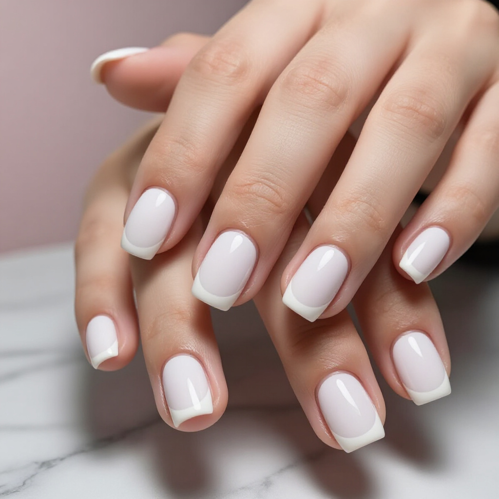 Pearlescent White Short Cat Eye Nails for Ethereal Glow - white short cat eye nails Pearlescent White Short Cat Eye Nails for Ethereal Glow - white short cat eye nails