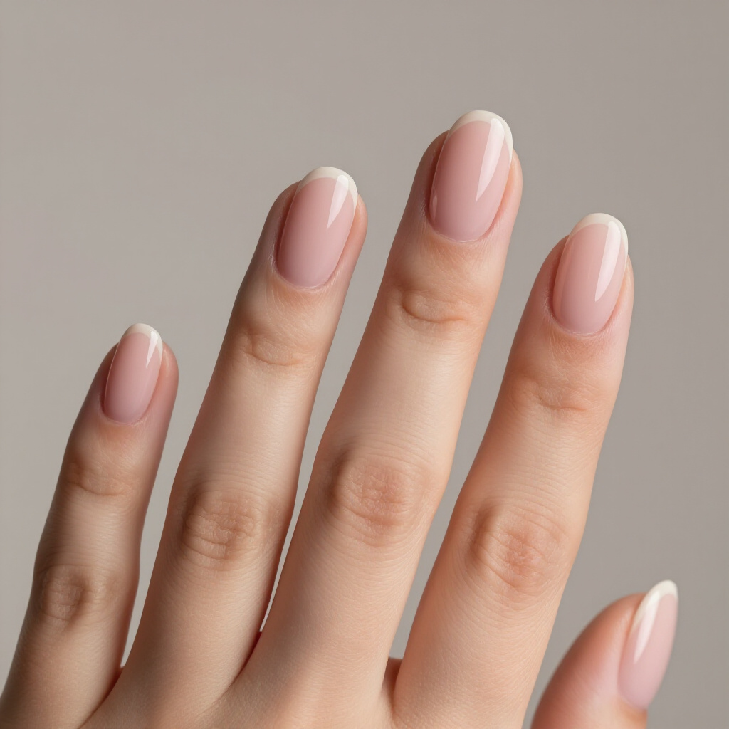 Peachy Nude with a Matte Finish for Earthy Sophistication - nude short cat eye nails