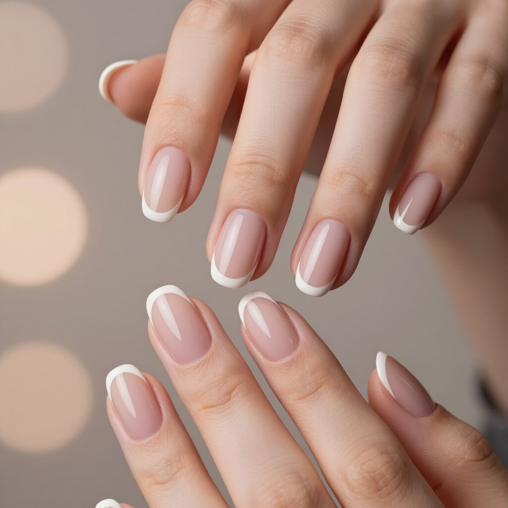 Cool-Toned Nude with a Silver Magnetic Shift for a Modern Edge - nude short cat eye nails