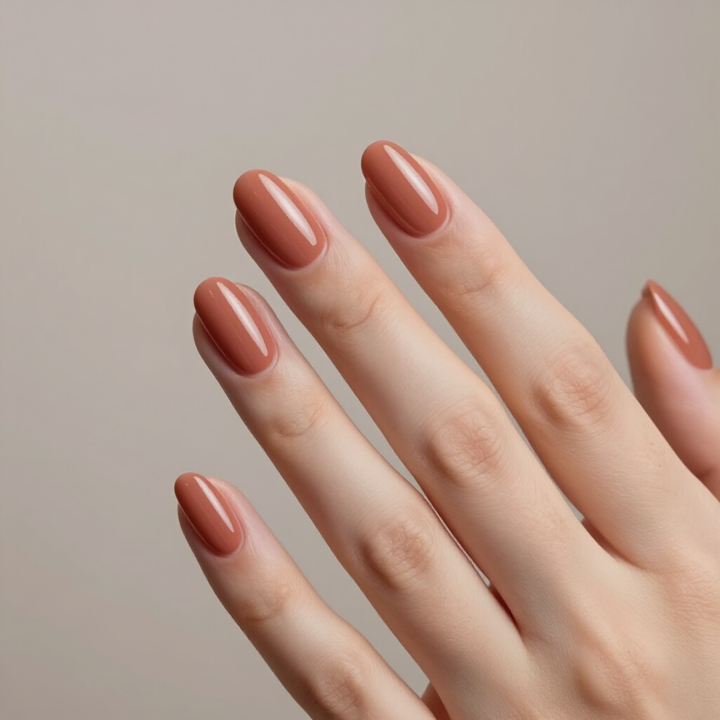 Muted Rose Nude with a Subtle, Metallic Cat Eye Shine - nude short cat eye nails