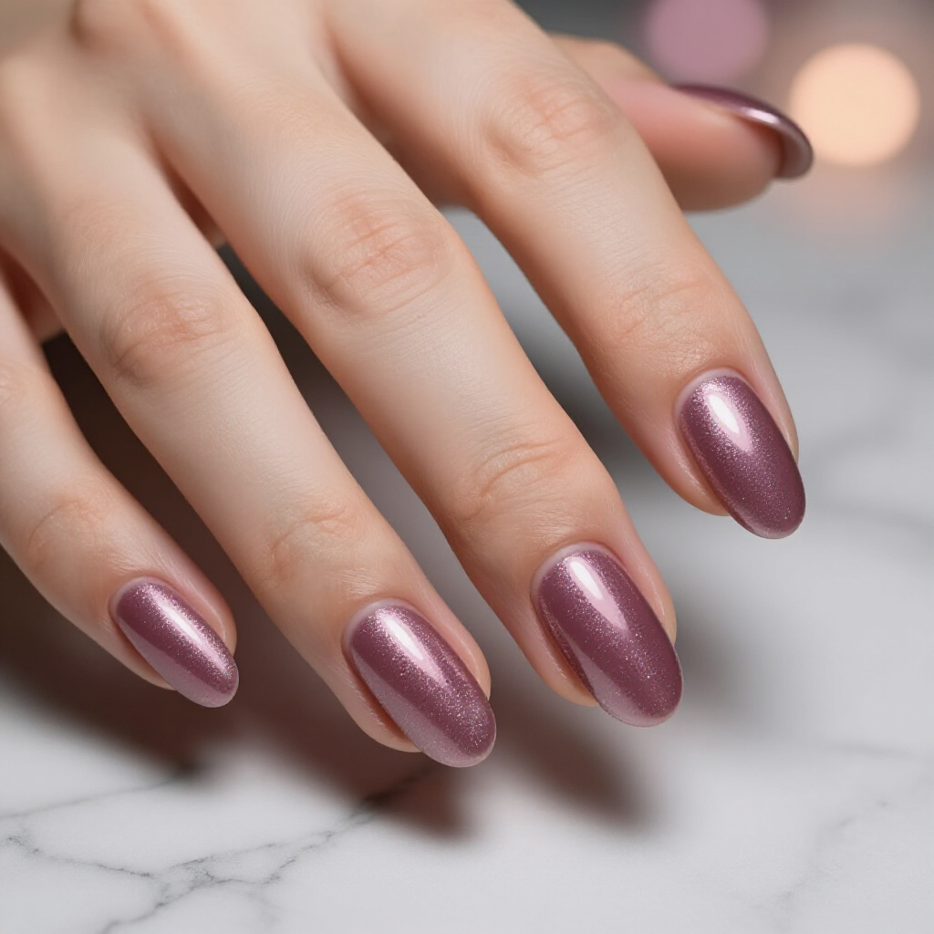 Earthy Terracotta Nude with a Rich, Deep Magnetic Swirl - nude short cat eye nails