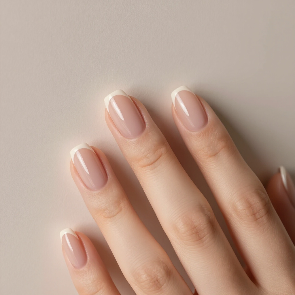 Soft Pink Nude with Pearlescent White Cat Eye Illusion - nude short cat eye nails Soft Pink Nude with Pearlescent White Cat Eye Illusion - nude short cat eye nails