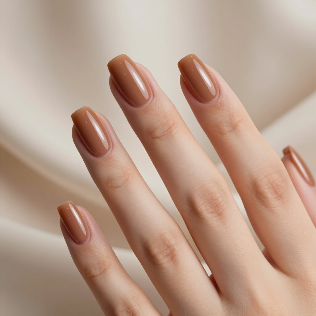 Pale Peach Nude with Holographic Cat Eye Flash - nude short cat eye nails Pale Peach Nude with Holographic Cat Eye Flash - nude short cat eye nails