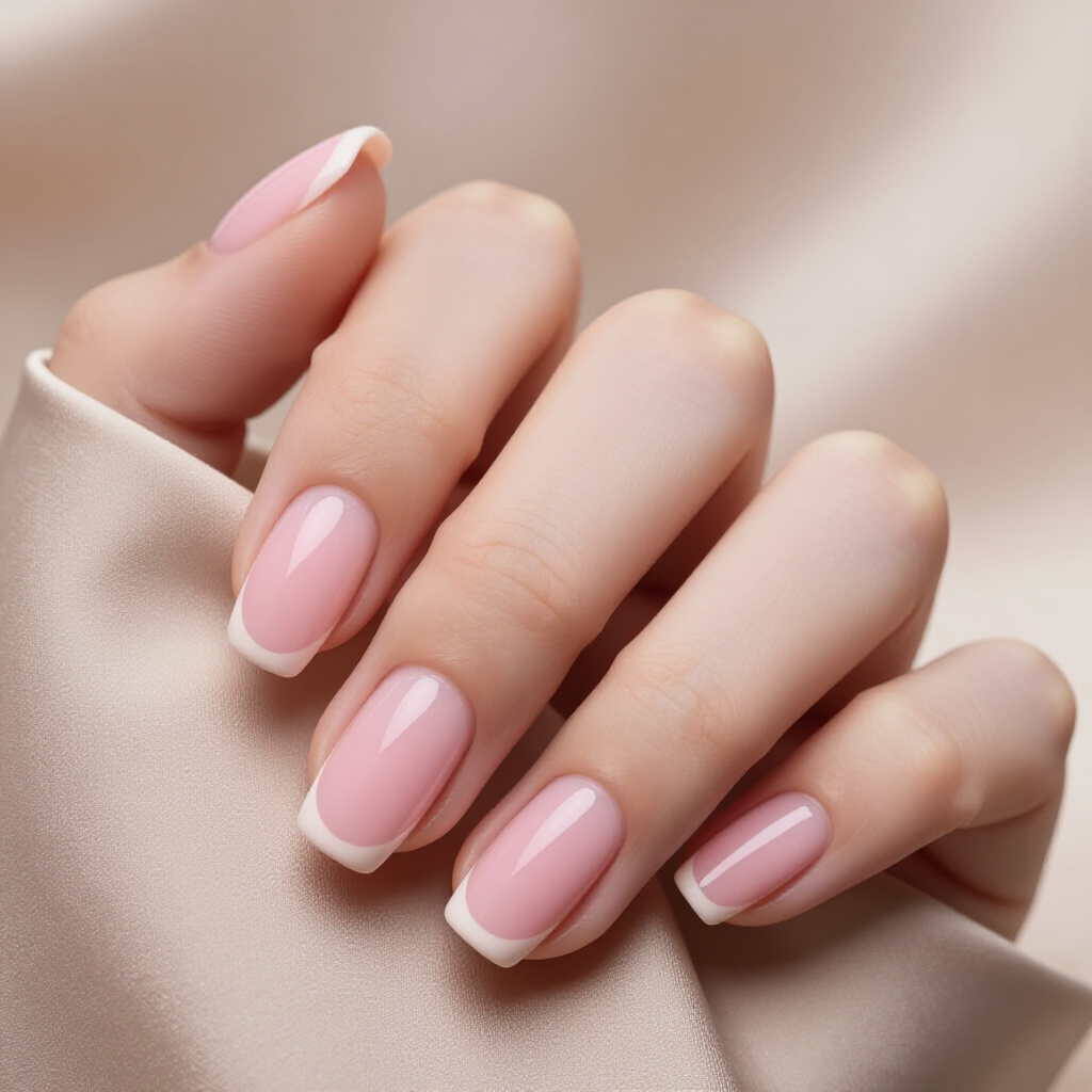 Peachy Pink with Gold Flecks and Cat Eye - pink short classy cat eye nails