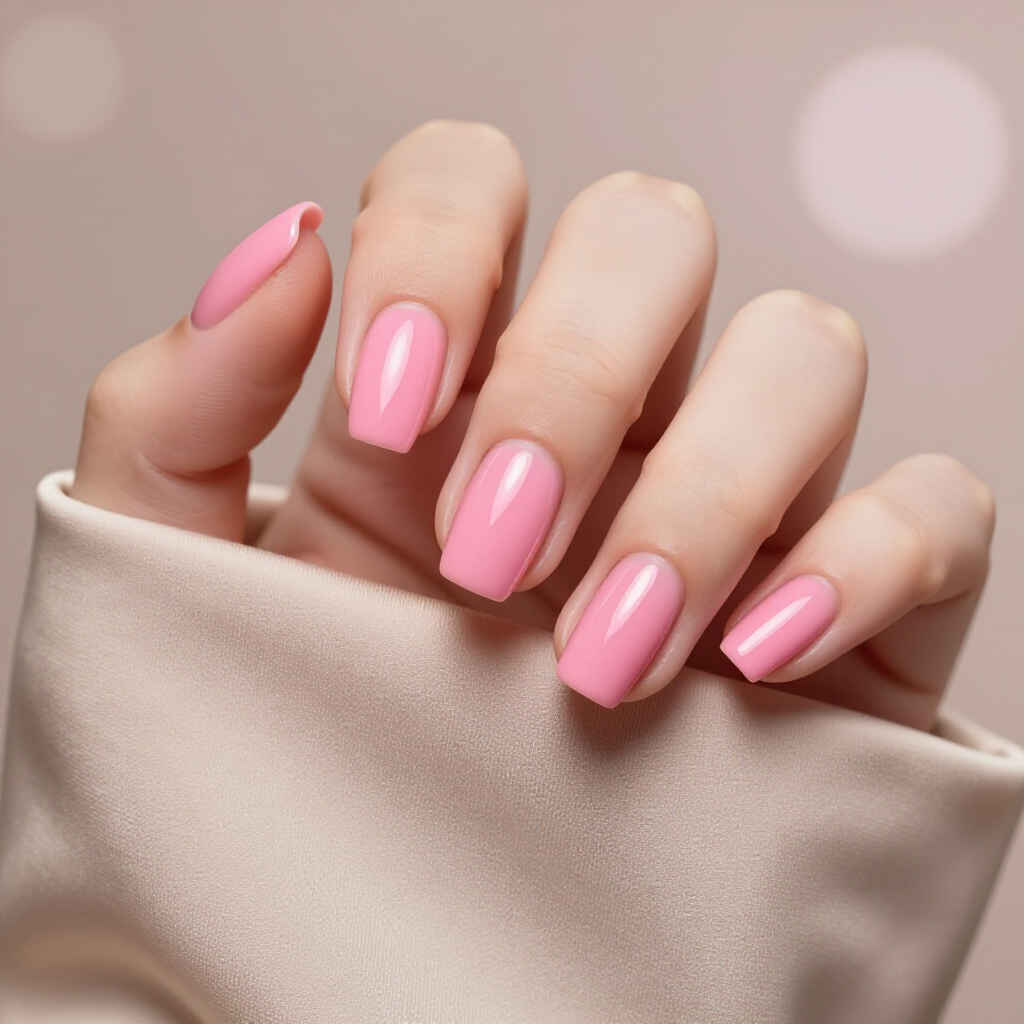 Rose Gold Pink Short Simple Cat Eye Nails with a Metallic Sheen - pink short simple cat eye nails Rose Gold Pink Short Simple Cat Eye Nails with a Metallic Sheen - pink short simple cat eye nails