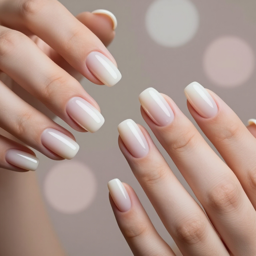 Nude Pink Short Cute Cat Eye Nails with Subtle Pearlescent Shine - pink short cute cat eye nails Nude Pink Short Cute Cat Eye Nails with Subtle Pearlescent Shine - pink short cute cat eye nails