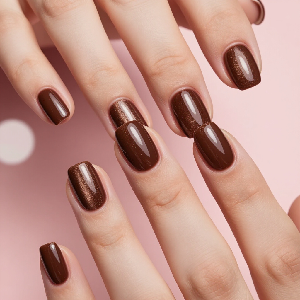 Deep Burgundy Hues within the Black Almond Cat Eye - black almond cat eye nails