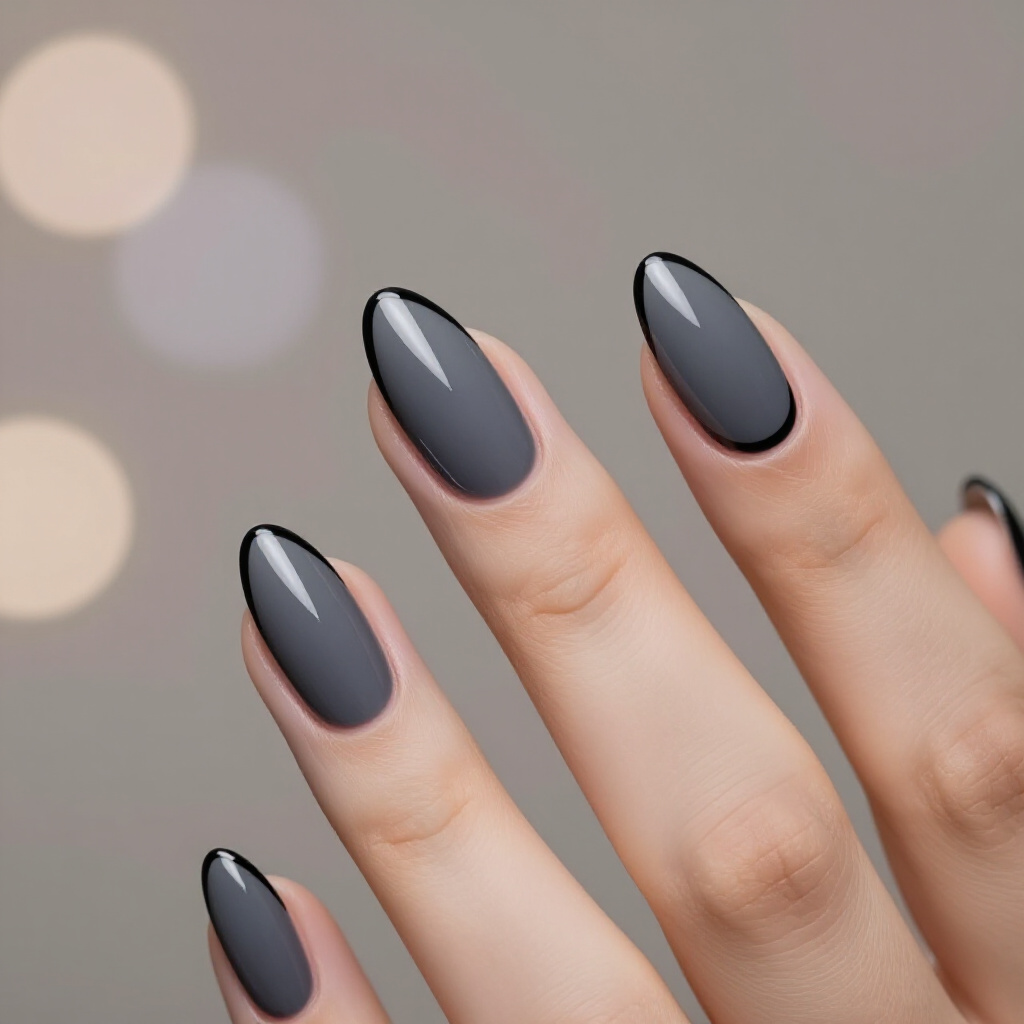 Deep Emerald Green Cat Eye on Almond Nails: Mysterious Jewel Tones - black almond cat eye nails