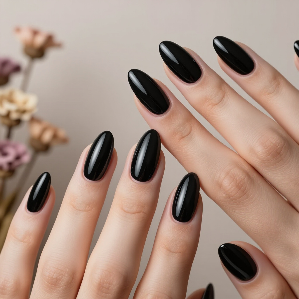 Rose Gold Cat Eye on Almond Nails for a Feminine Touch - black almond cat eye nails Rose Gold Cat Eye on Almond Nails for a Feminine Touch - black almond cat eye nails