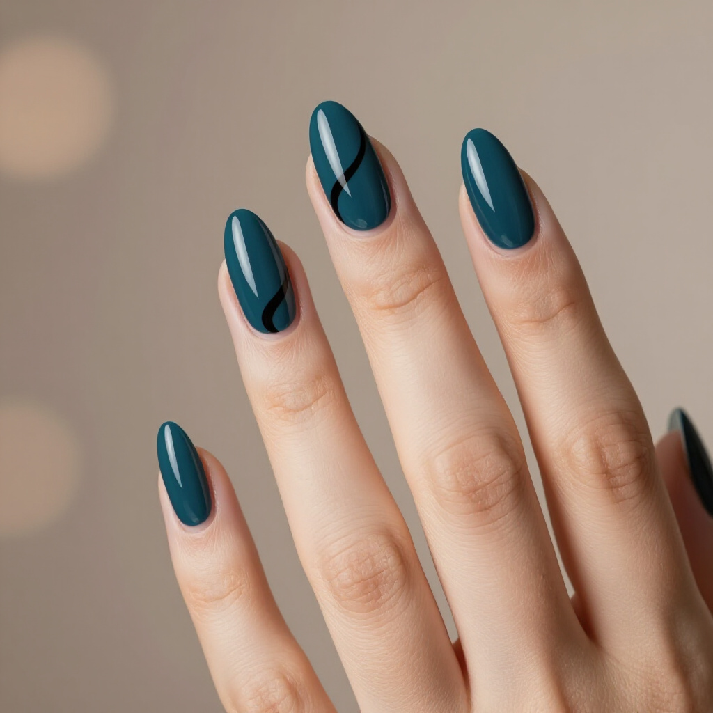 Black Almond Cat Eye with Subtle Purple Undertones - black almond cat eye nails Black Almond Cat Eye with Subtle Purple Undertones - black almond cat eye nails