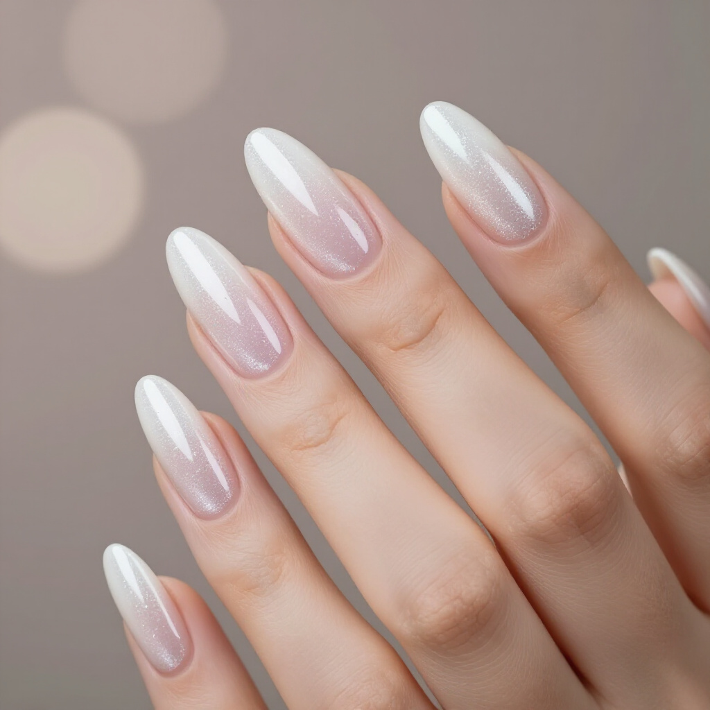 Ombre Black Almond Cat Eye Transitioning to Nude - black almond cat eye nails Ombre Black Almond Cat Eye Transitioning to Nude - black almond cat eye nails