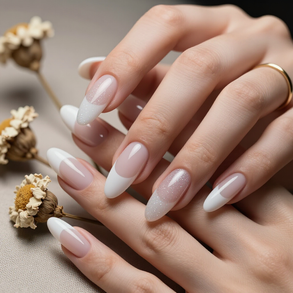 French Tip White Almond Cat Eye Nails: A Modern Twist - white almond cat eye nails French Tip White Almond Cat Eye Nails: A Modern Twist - white almond cat eye nails