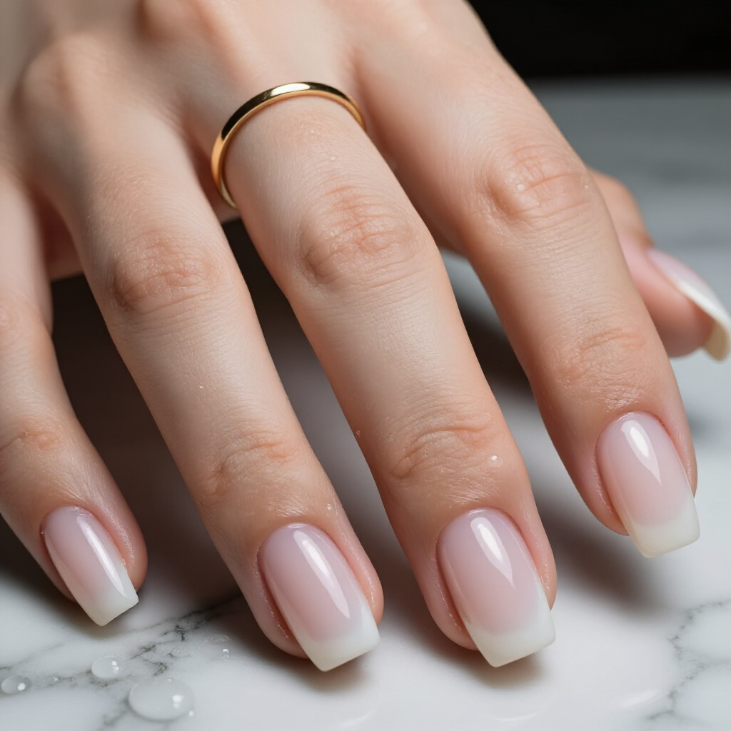 Ombre White Almond Cat Eye Nails: Seamless Color Transition - white almond cat eye nails Ombre White Almond Cat Eye Nails: Seamless Color Transition - white almond cat eye nails