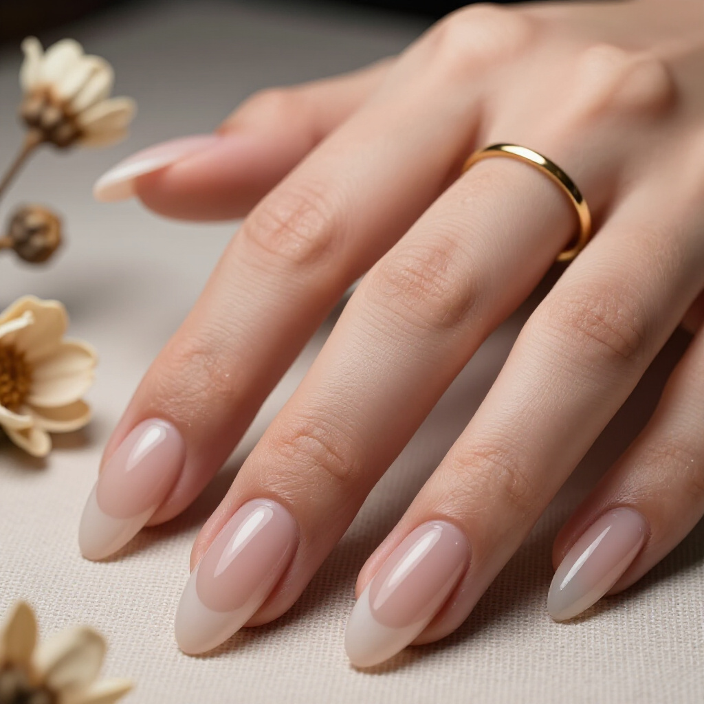 Nude Almond Cat Eye for Short Nails: Chic Styles and How to Ask - nude almond cat eye nails