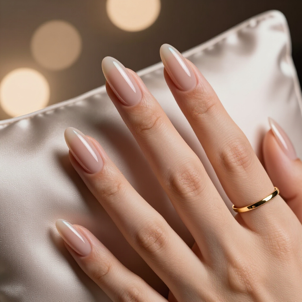 Chocolate Nude Almond Cat Eye with a Rich, Creamy Texture and Deep Magnetism - nude almond cat eye nails