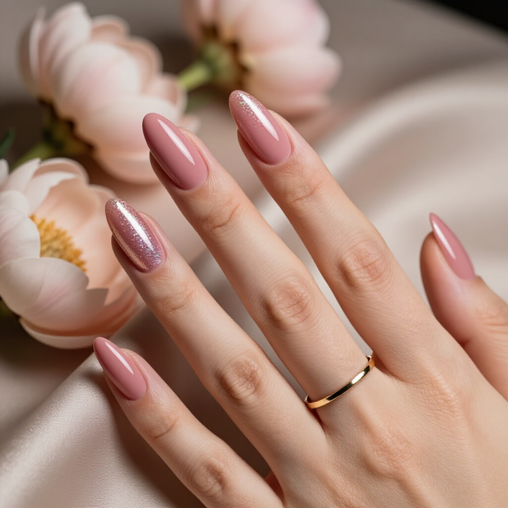 Sheer Nude Pink Almond Cat Eye with Subtle Iridescent Shimmer - pink almond classy cat eye nails Sheer Nude Pink Almond Cat Eye with Subtle Iridescent Shimmer - pink almond classy cat eye nails
