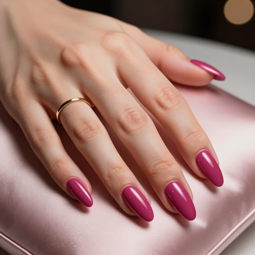 Metallic Pink Almond Cat Eye with a Chrome Swirl Detail - pink almond classy cat eye nails Metallic Pink Almond Cat Eye with a Chrome Swirl Detail - pink almond classy cat eye nails