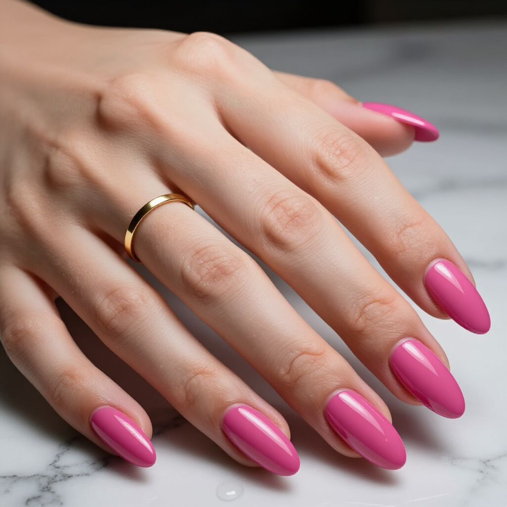 Peach Pink Almond Cat Eye with a Subtle Golden Shimmer Overlay - pink almond classy cat eye nails Peach Pink Almond Cat Eye with a Subtle Golden Shimmer Overlay - pink almond classy cat eye nails