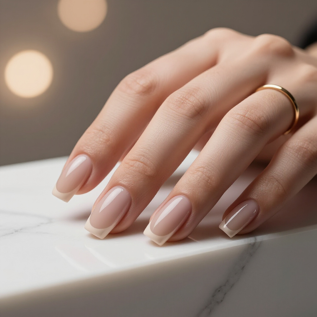 How to Make Your Nude Short Simple Cat Eye Manicure Last Longer - nude short simple cat eye nails