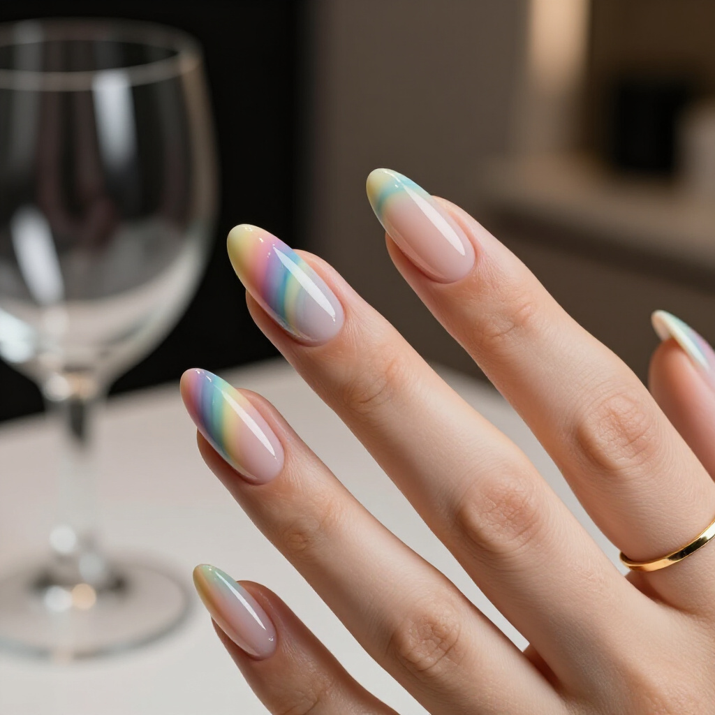 Ombre Marble Effect: Blending Colors for a Smooth, Dreamy Look - marble nails