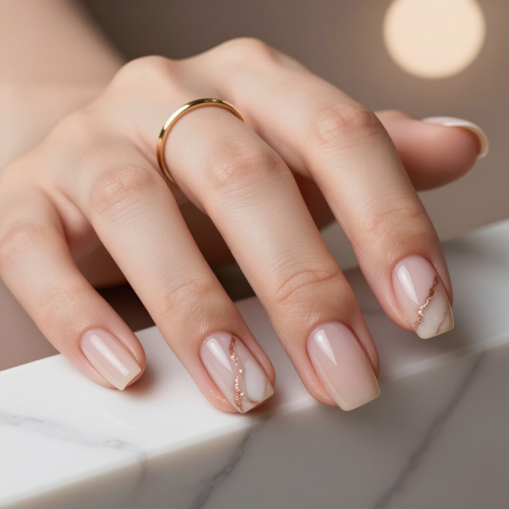 Best Short Marble Nail Shades for Every Season - short marble nails Best Short Marble Nail Shades for Every Season - short marble nails