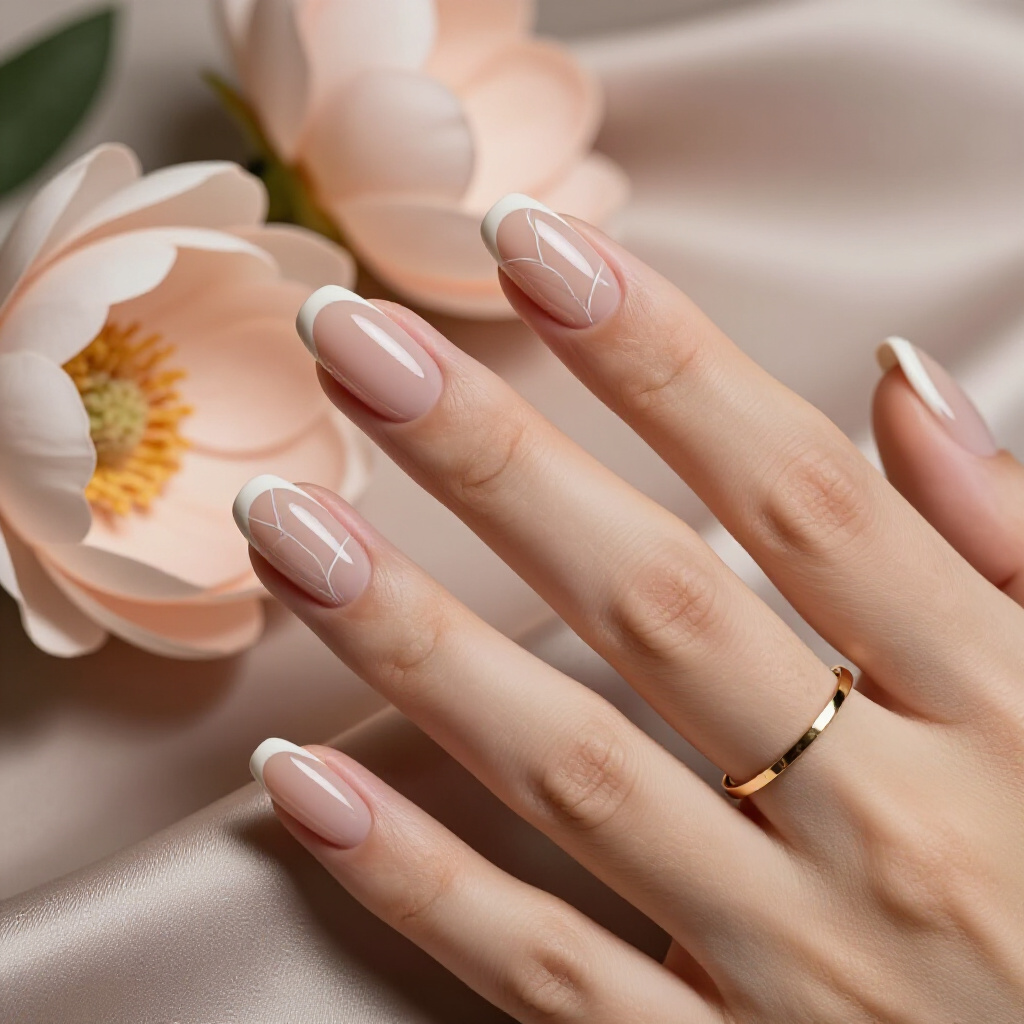 Soft Lavender and White Marble for a Dreamy Aesthetic - short marble nails Soft Lavender and White Marble for a Dreamy Aesthetic - short marble nails