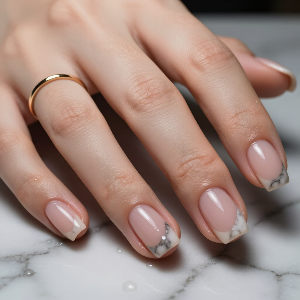 Short Marble Nails: What Suits Short Nails and How to Ask Your Tech - short marble nails Short Marble Nails: What Suits Short Nails and How to Ask Your Tech - short marble nails