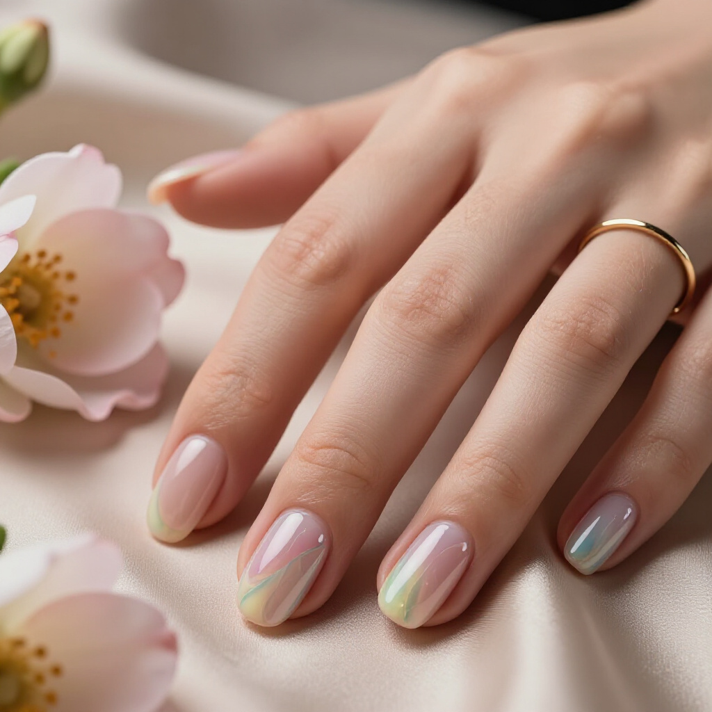 Minimalist French Tip Marble on Short Nails: A Modern Twist - short marble nails Minimalist French Tip Marble on Short Nails: A Modern Twist - short marble nails