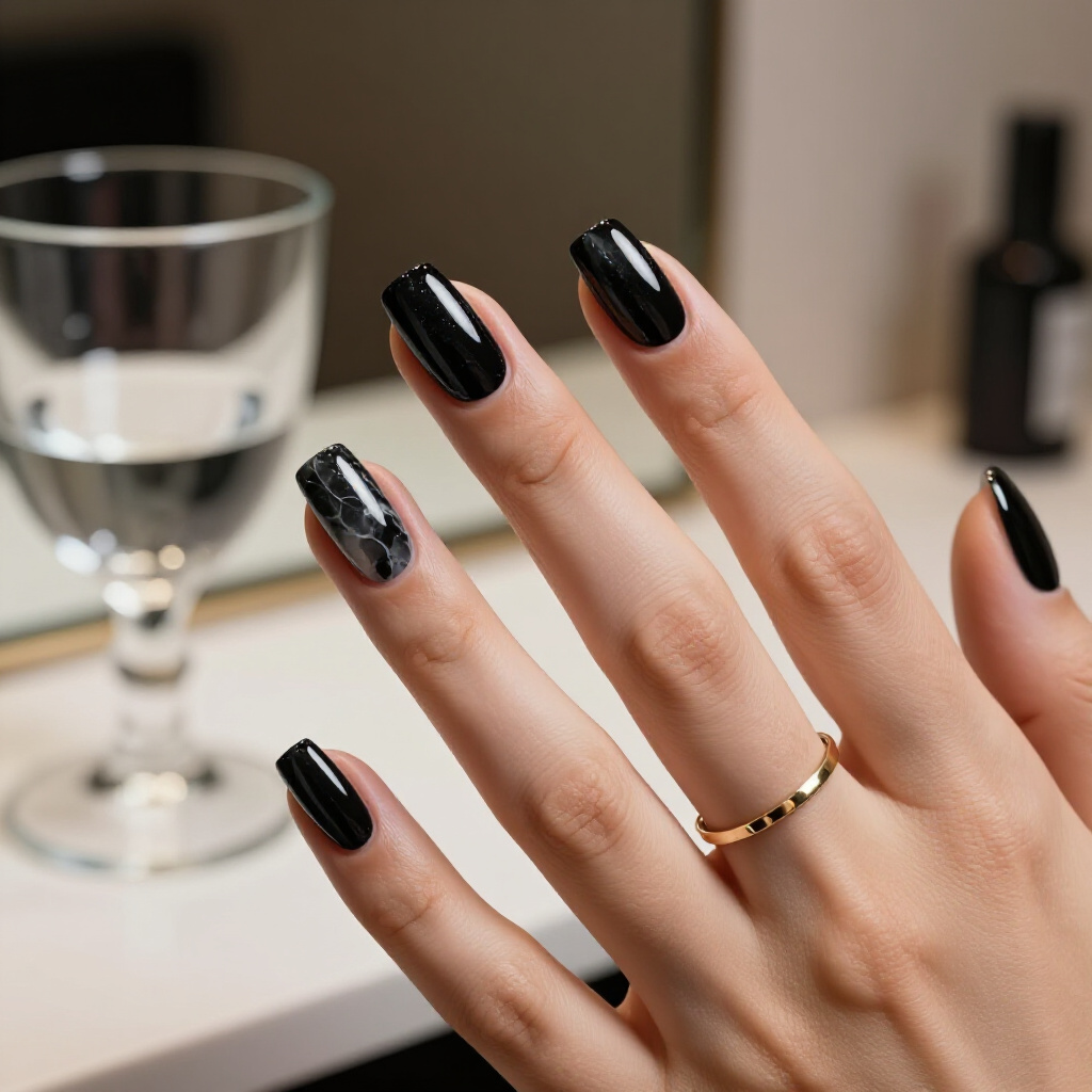 Best Nude Short Marble Nails Shades for Every Season - nude short marble nails