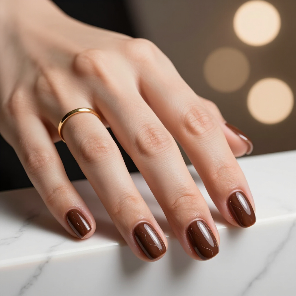 Matte Finish Perfection: Soft Beige Nude with Minimalist Grey Marble - nude short marble nails
