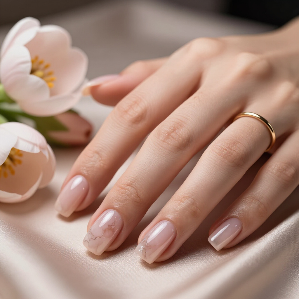 How to Make Your Pink Short Classy Marble Nail Manicure Last Longer - pink short classy marble nails