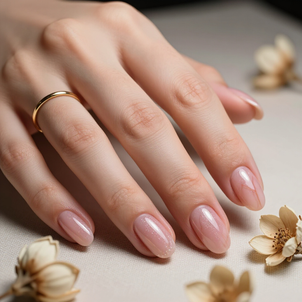 Delicate Baby Pink Marble with a Matte Finish - pink short simple marble nails Delicate Baby Pink Marble with a Matte Finish - pink short simple marble nails