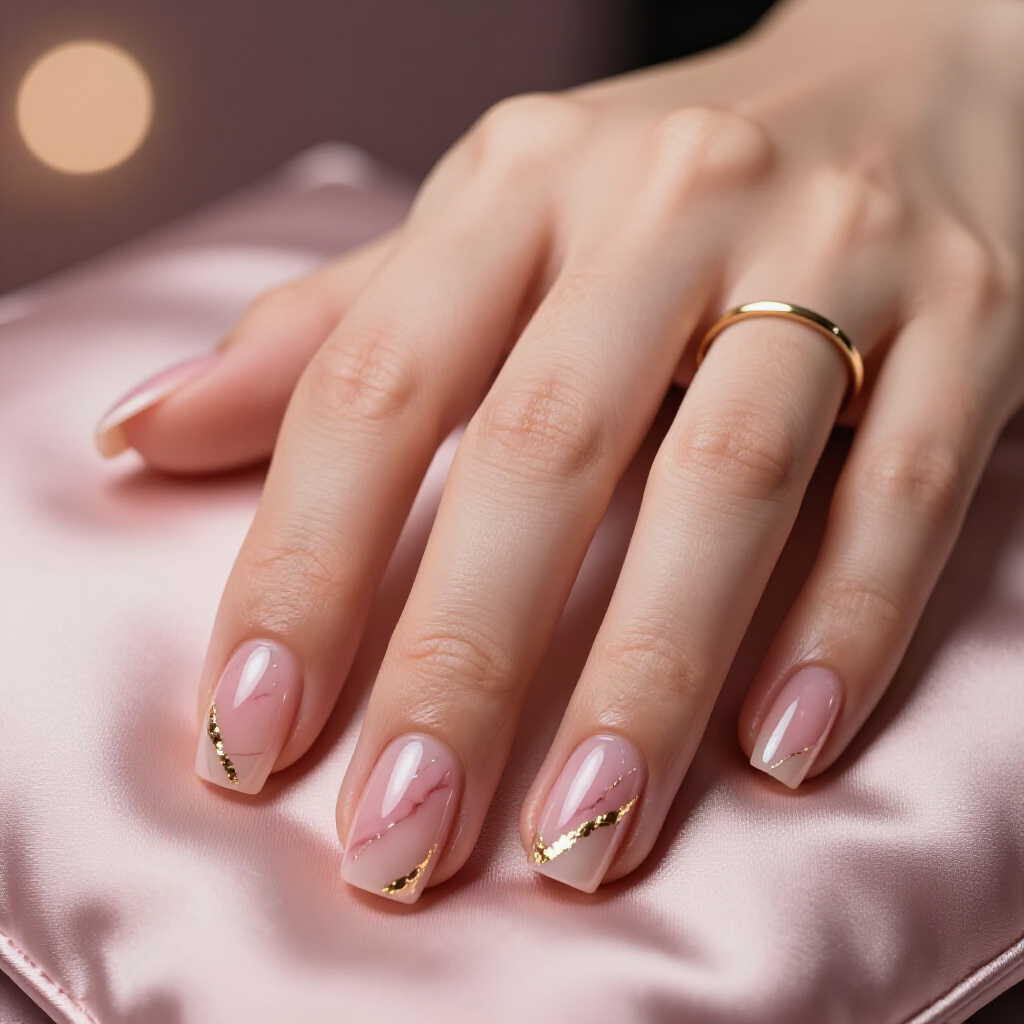 Pink Short Simple Marble Nails for Every Short Nail Shape - pink short simple marble nails Pink Short Simple Marble Nails for Every Short Nail Shape - pink short simple marble nails