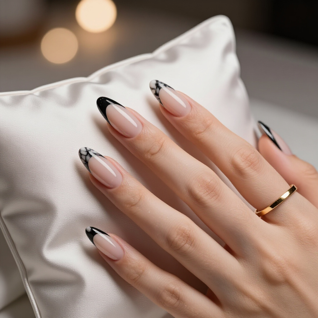 White Almond Marble Nails for Short Nails: Achieving Chic and Elegant Styles - white almond marble nails