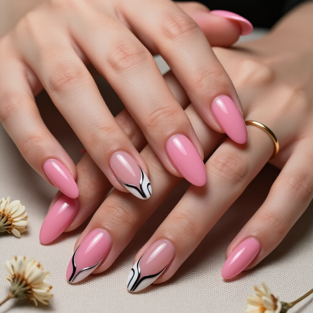 Best Pink Almond Classy Marble Nail Shades for Every Season - pink almond classy marble nails