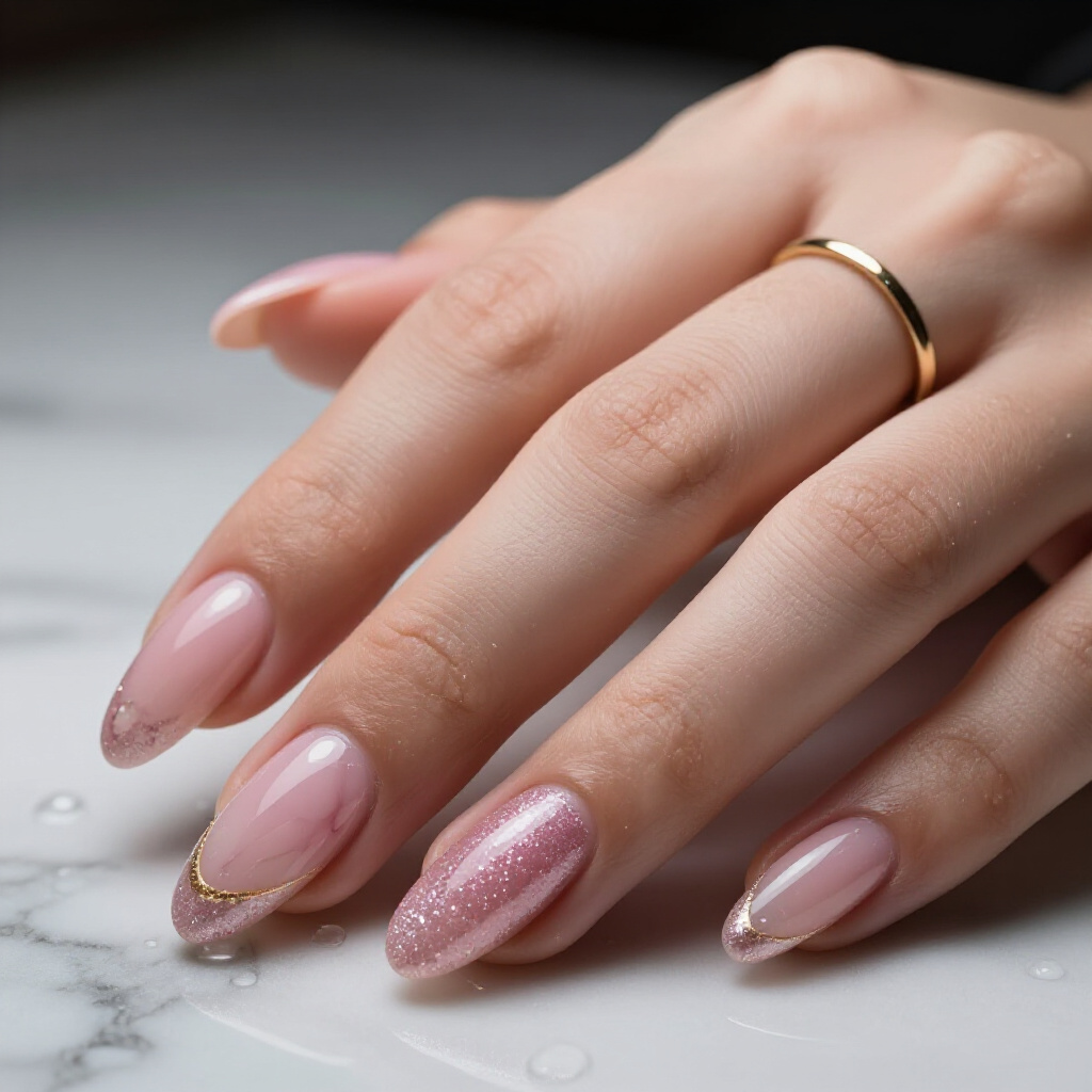 How to Make Your Pink Almond Classy Marble Manicure Last Longer - pink almond classy marble nails