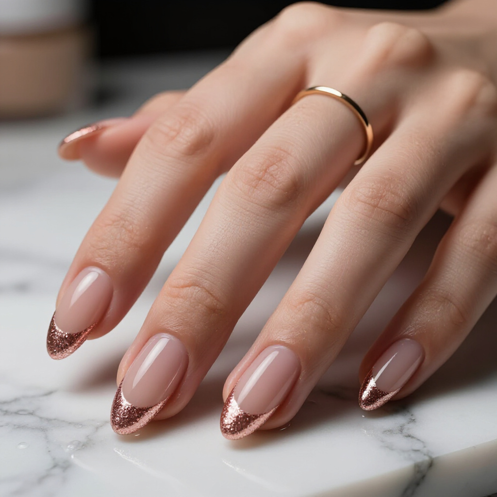 Best Almond Glitter Nail Shades for Every Season - almond glitter nails