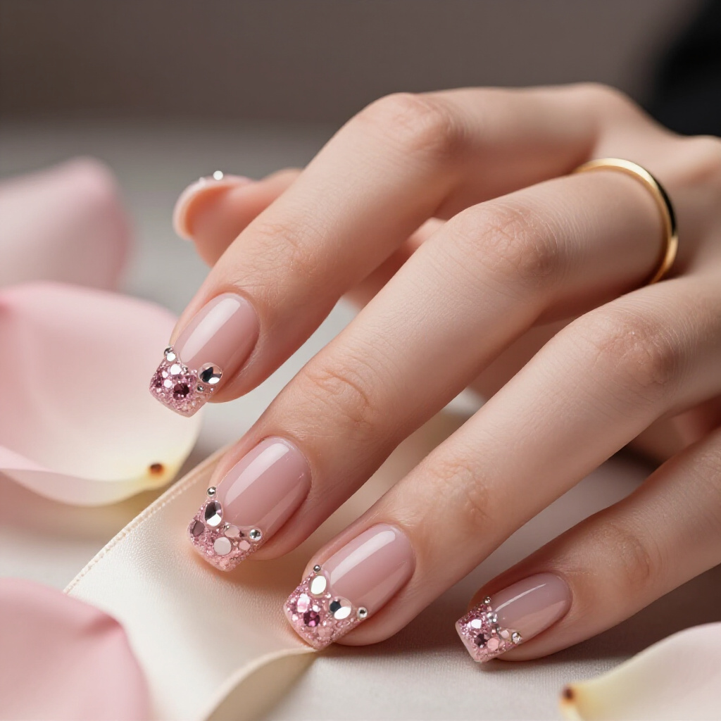 Best Pink Short Glitter Nails Shades for Every Season - pink short glitter nails Best Pink Short Glitter Nails Shades for Every Season - pink short glitter nails