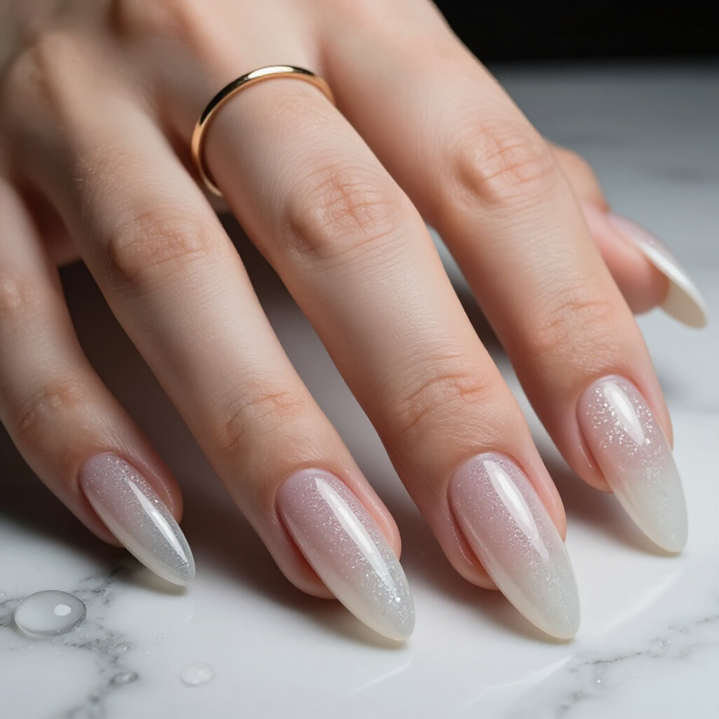 Matte Pink with Glossy Glitter Accents for Texture Play - pink short classy glitter nails Matte Pink with Glossy Glitter Accents for Texture Play - pink short classy glitter nails