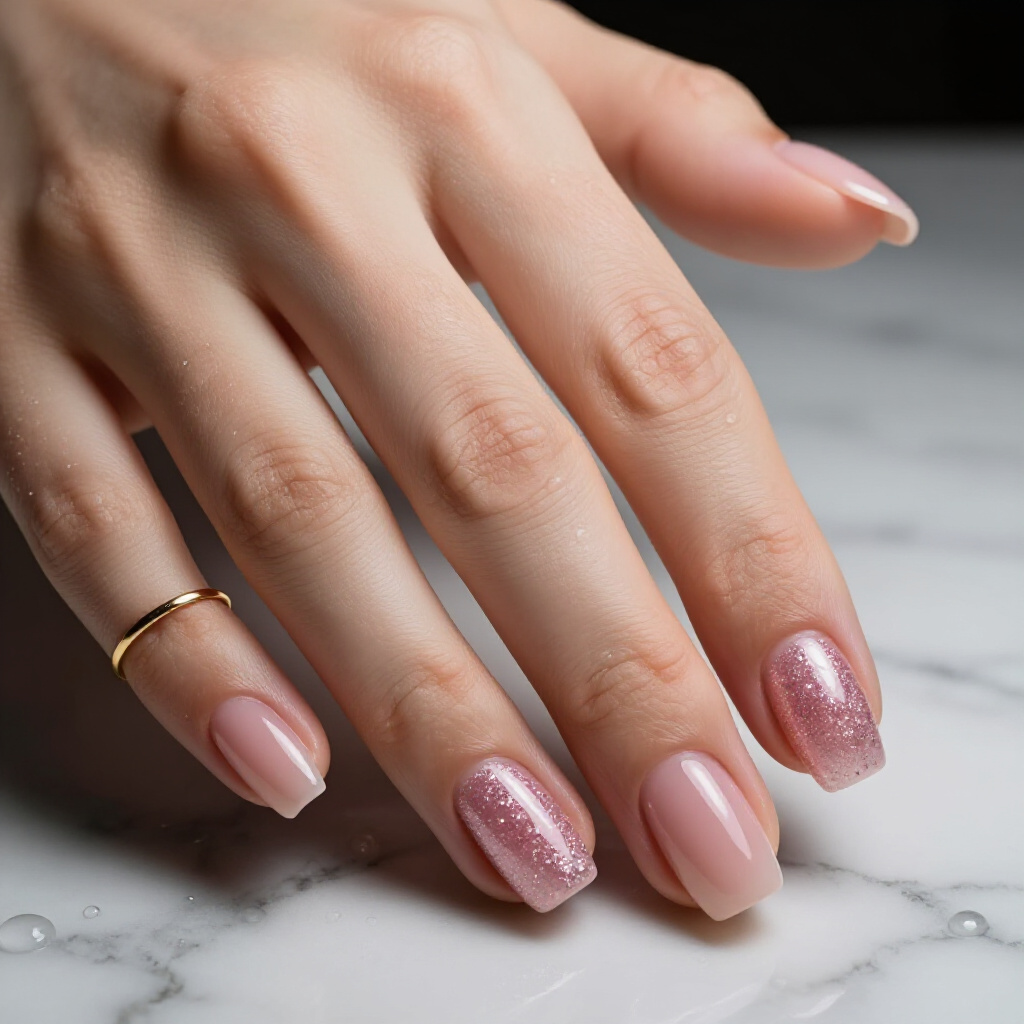 Best Pink Short Cute Glitter Nails Shades for Every Season - pink short cute glitter nails