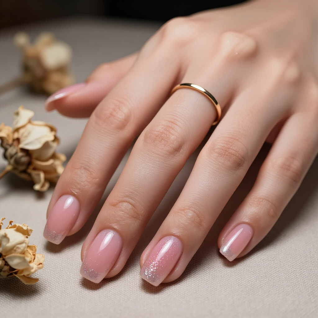 Pink Short Cute Glitter Nails for Short Nails: What Suits Best - pink short cute glitter nails