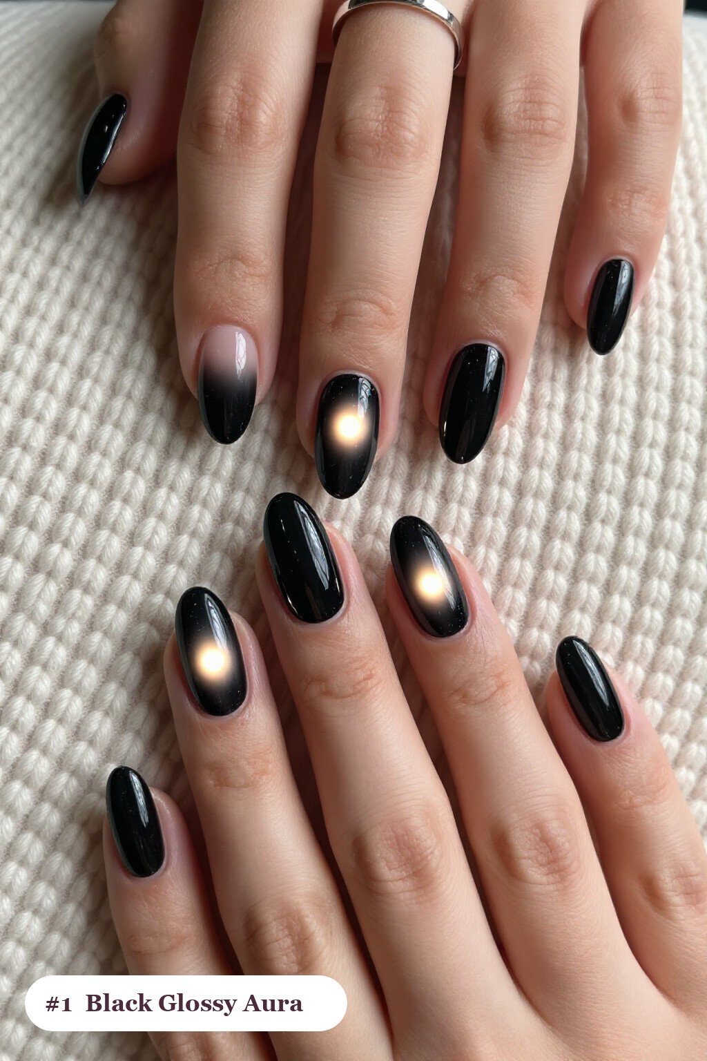 The Ultimate Black Almond Aura Nails - black almond aura nails