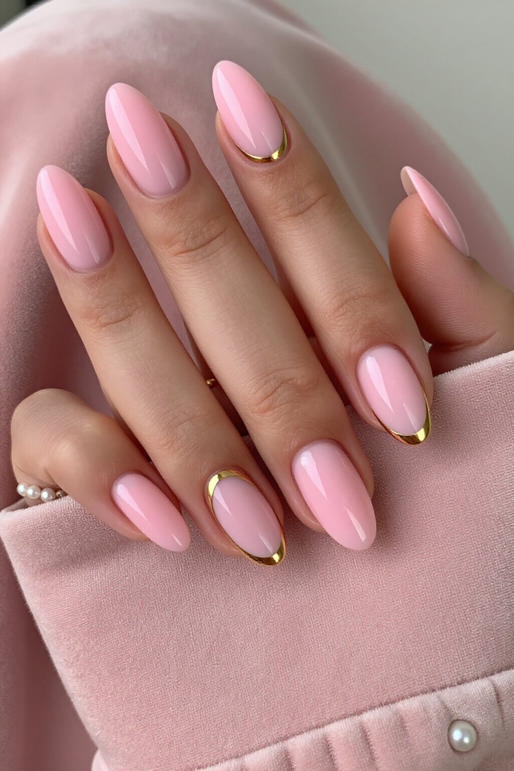 Mismatched Patterns Pink Aura Nails: Creative Chaos - pink short aura nails