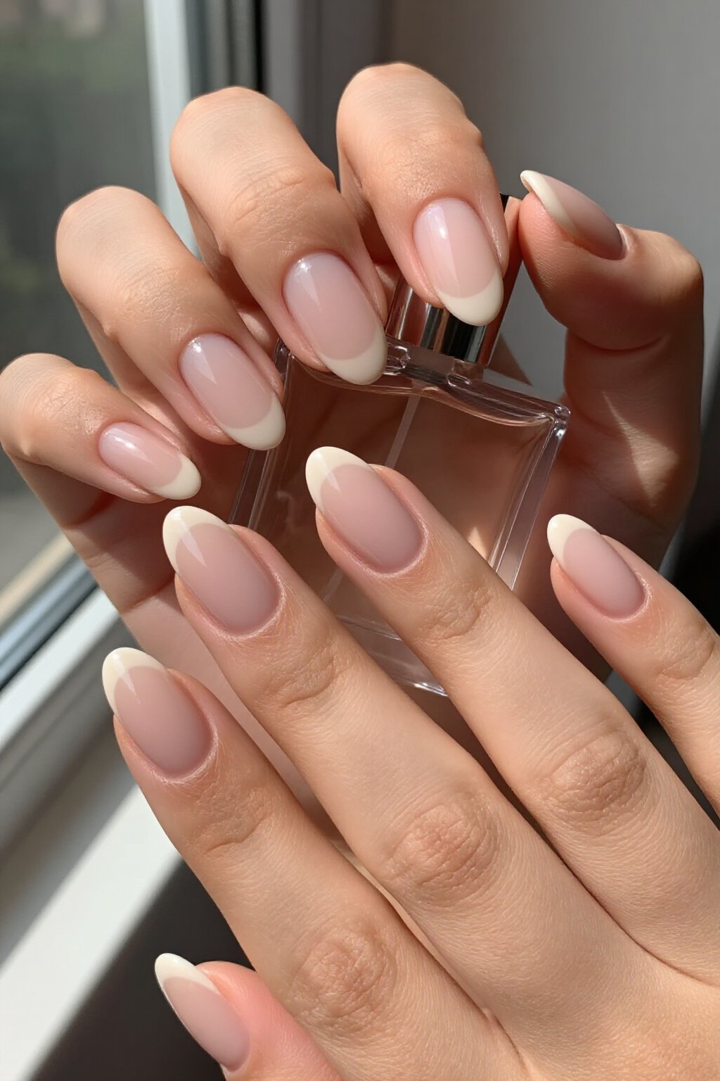 Effortless Short Almond Nude Aura Nails: The Perfect Glow - nude short aura nails