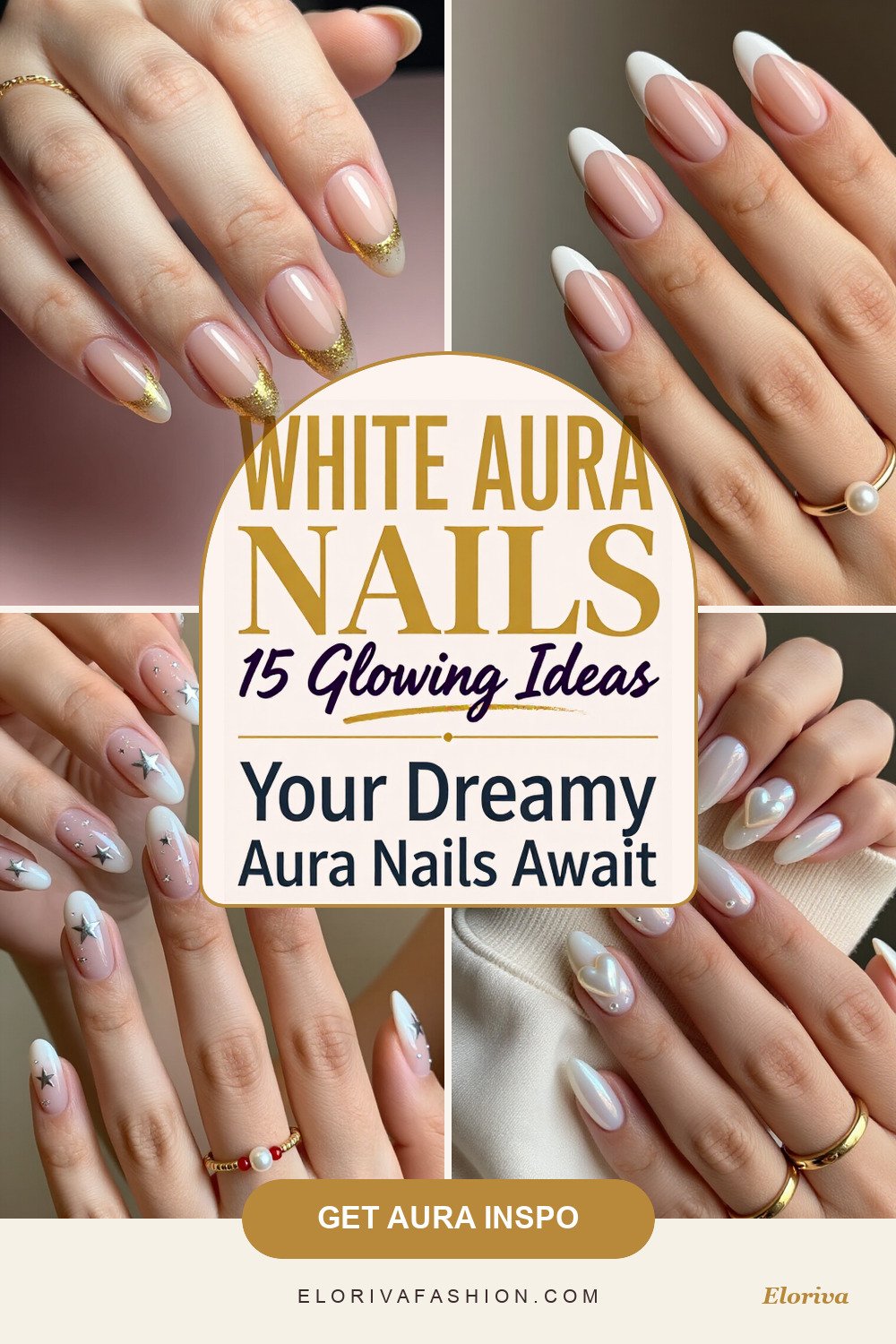 white almond aura nails ideas - save this pin