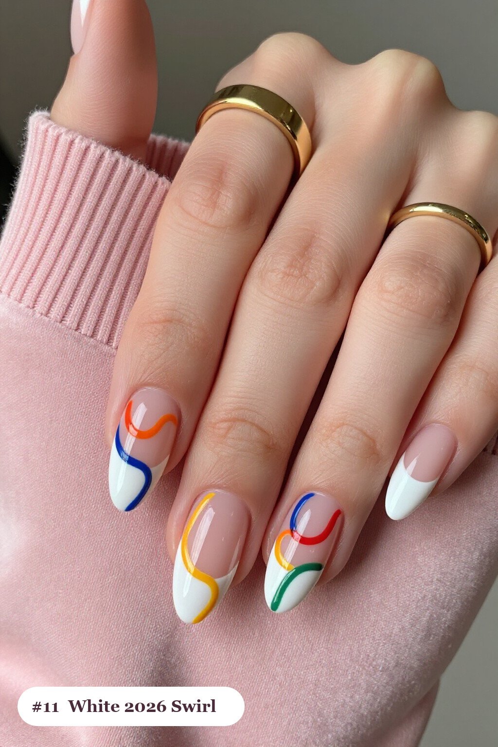 Bone White Coffin Nails with Hand‑Painted Bold Swirl Lines - 2026 halloween acrylic nails Bone White Coffin Nails with Hand‑Painted Bold Swirl Lines - 2026 halloween acrylic nails