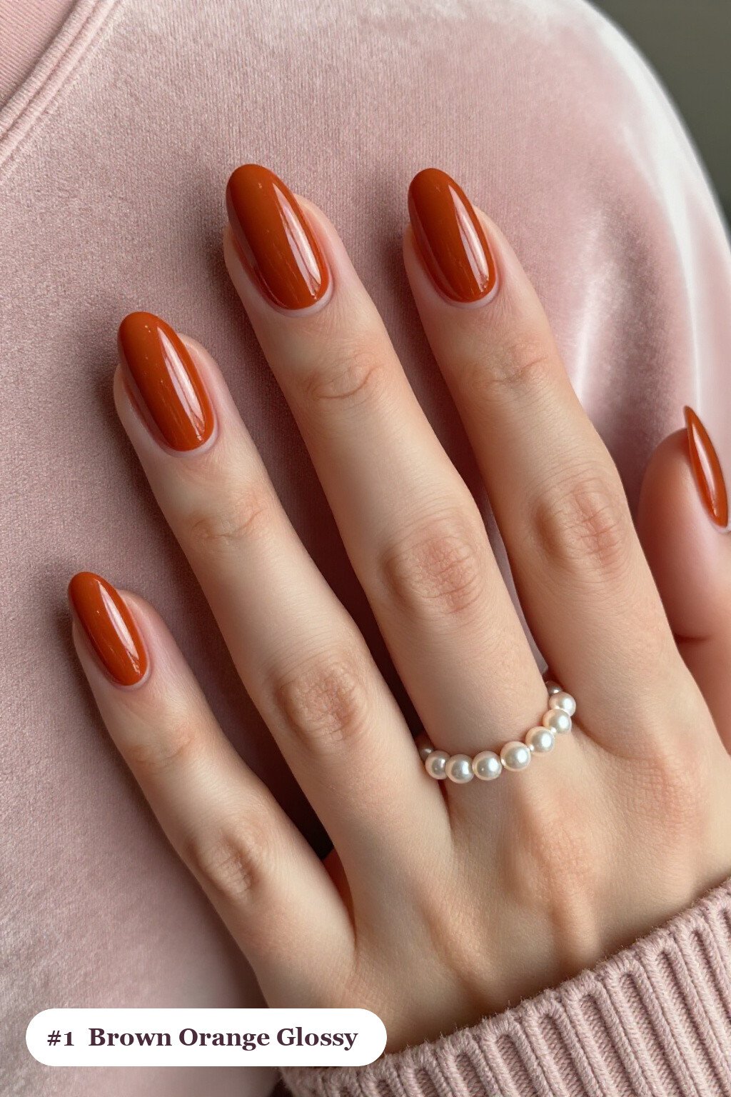 Mirror‑Glossy Long Ballerina Brown‑Orange Nails That Own Autumn - brown and orange fall nails Mirror‑Glossy Long Ballerina Brown‑Orange Nails That Own Autumn - brown and orange fall nails